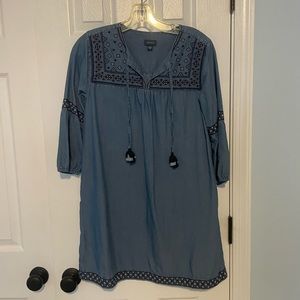 Denim Patterned J Jill Dress